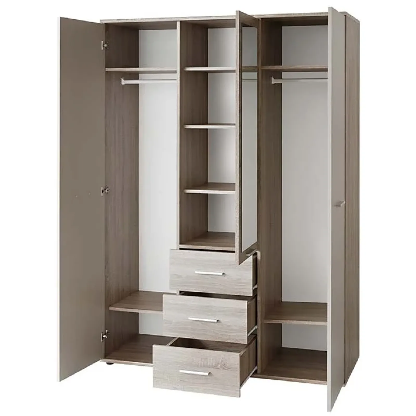 Garnero Arredamenti Camerette Colorate|Camerette In Legno-Cameretta bambini 1 letto singolo quercia sonoma bianco opaco Ciak 2