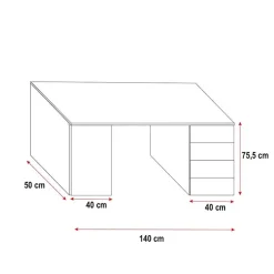 Garnero Arredamenti Camerette Colorate|Camerette A Ponte-Cameretta bambini completa 2 letti singoli bianco nero Diego Gihome® Bianco Lucido - Nero Lucido