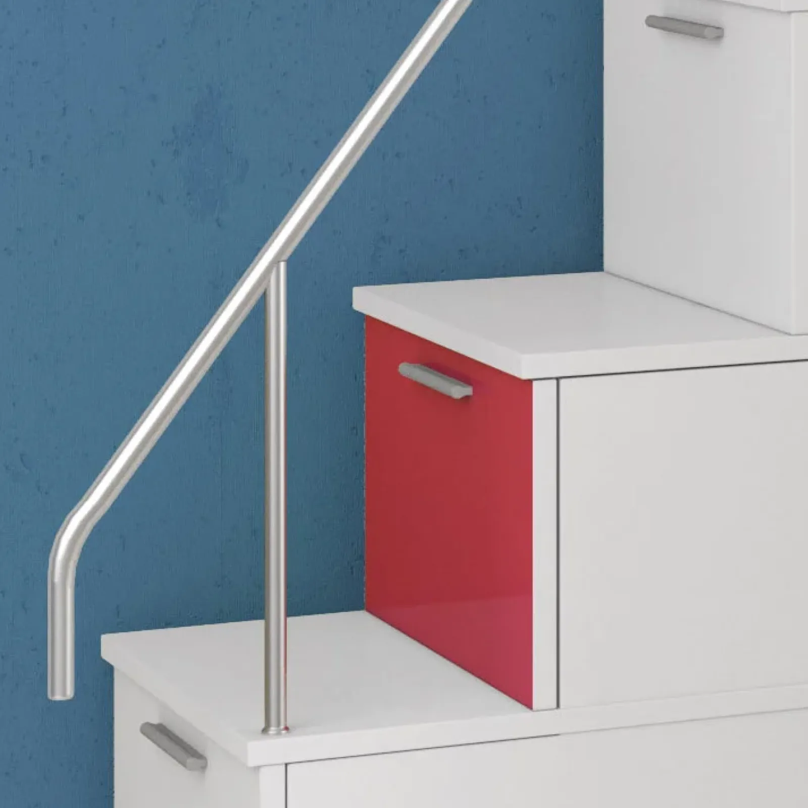 Garnero Arredamenti Camerette Colorate|Camerette A Ponte-Cameretta bambini completa 2 letti singoli bianco rosa Diego Gihome® Bianco Lucido - Rosa