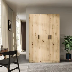 Garnero Arredamenti Camerette In Legno-Cameretta completa alla francese con armadio e comodino Carrisi Rovere Rustico