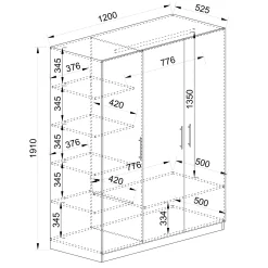 Garnero Arredamenti Camerette In Legno-Cameretta completa alla francese con armadio e comodino sonoma Carrisi Rovere