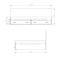 Garnero Arredamenti Camerette In Legno-Cameretta completa con letto una piazza e mezza, comò e armadio 3 ante bianco frassinato grigio Cesare Bianco Frassinato - Grigio