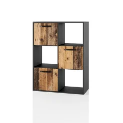 Garnero Arredamenti Camerette In Legno-Cameretta completa singola grafite rovere rustico Fada