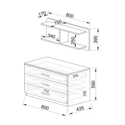 Garnero Arredamenti Camerette Colorate-Cameretta per bambini 1 letto singolo contenitore bianco rustico verde Zadar Bianco Frassinato - Verde