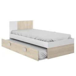 Garnero Arredamenti Camerette In Legno-Cameretta per bambini completa 2 letti singoli rovere bianco Cairo