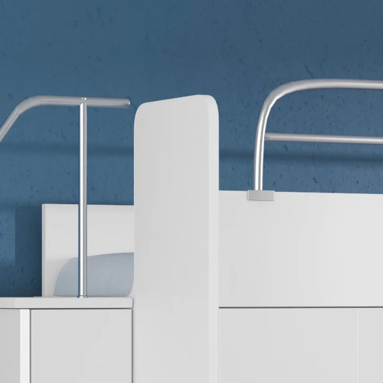 Garnero Arredamenti Camerette A Ponte-Cameretta 324x86cm 2 letti singoli completa bianco Diego Gihome® Bianco Lucido