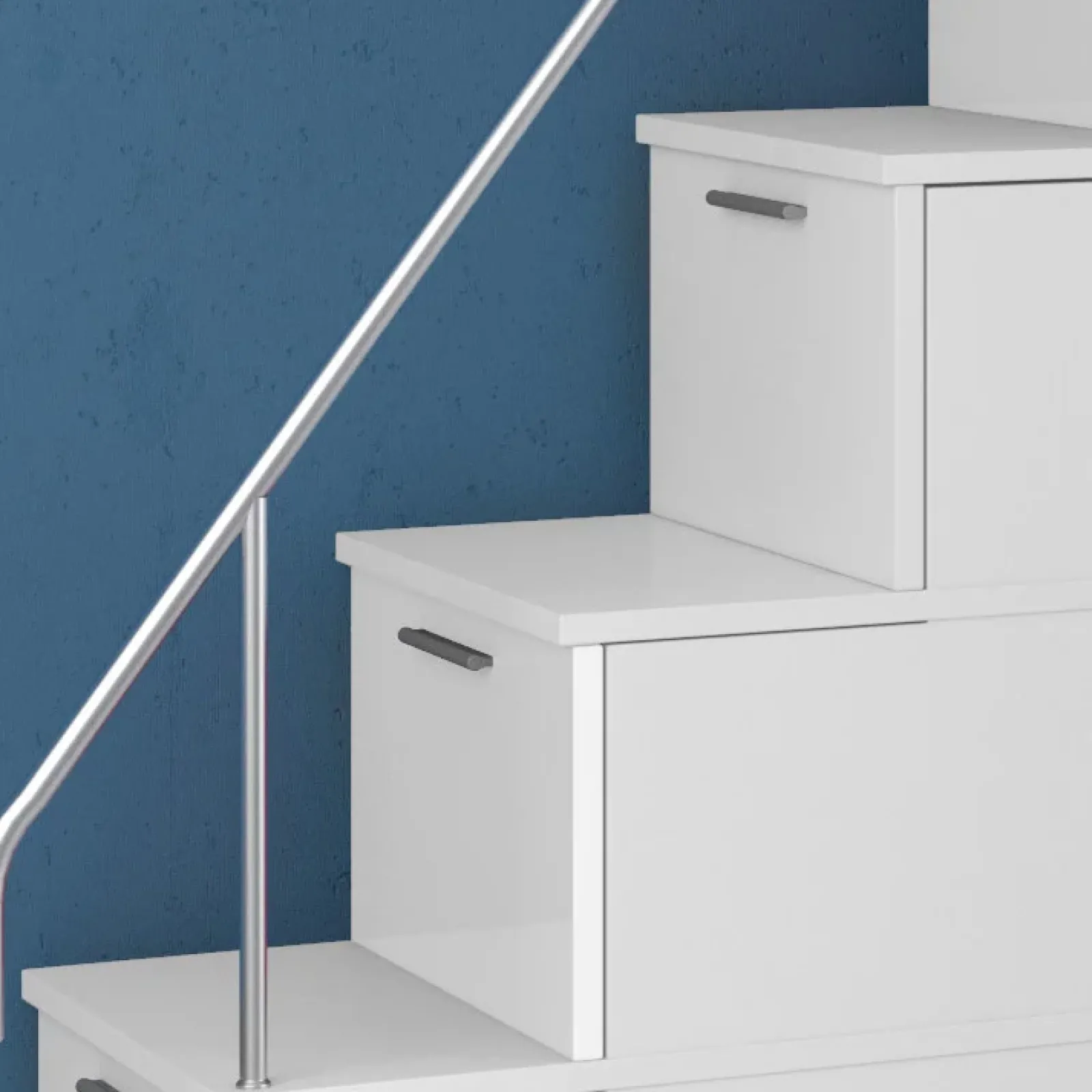 Garnero Arredamenti Camerette A Ponte-Cameretta 324x86cm 2 letti singoli completa bianco Diego Gihome® Bianco Lucido