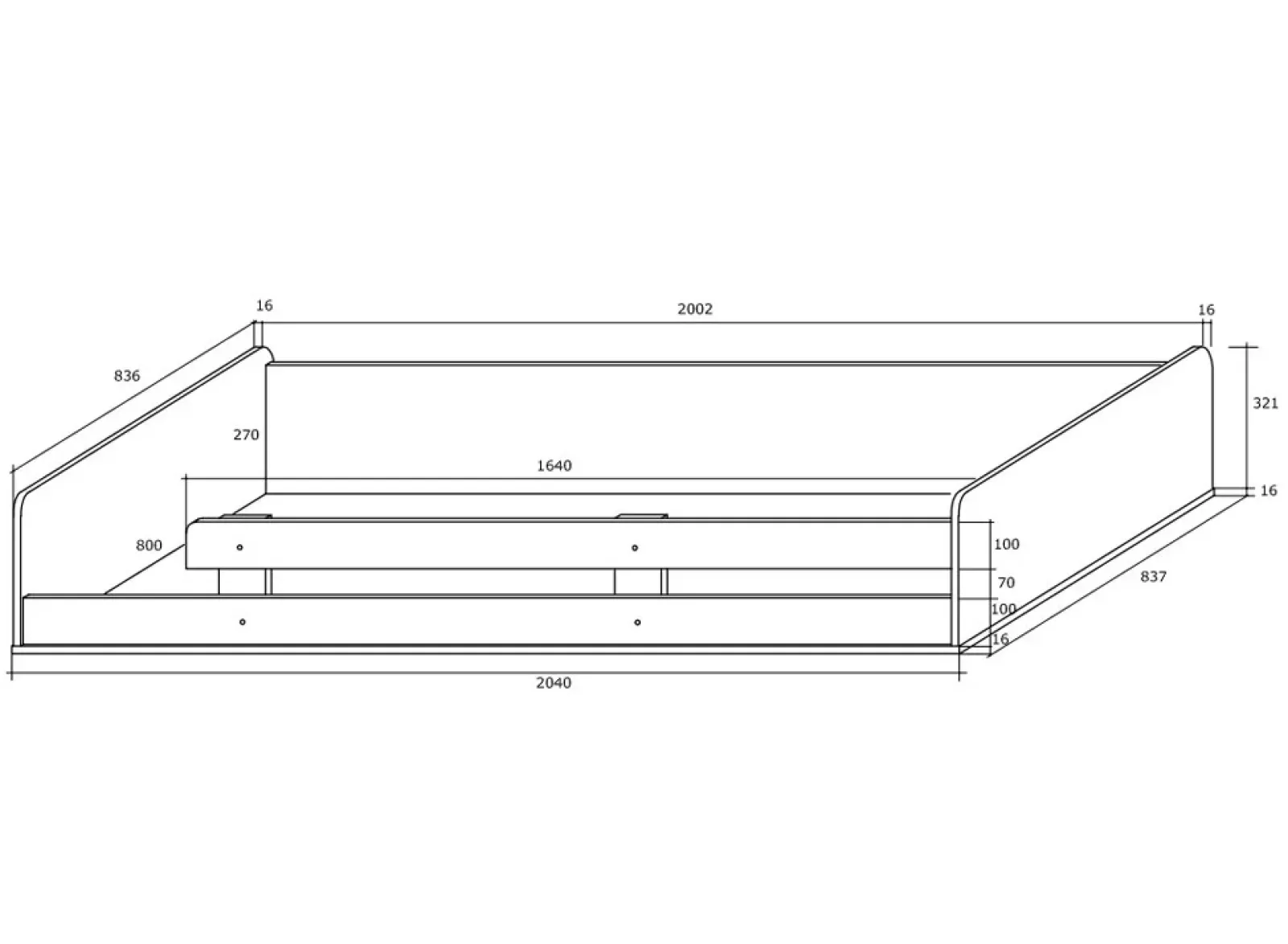 Garnero Arredamenti Camerette Colorate|Camerette In Legno-Cameretta 204x120cm 1 letto singolo completa sinistra rovere blu Dollie Gihome® Rovere - Azzurro