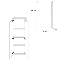 Garnero Arredamenti Camerette Colorate|Camerette A Ponte-Cameretta 324x86cm completa 2 letti singoli bianco grigio Diego Gihome® Bianco Lucido - Grigio