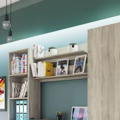 Garnero Arredamenti Camerette Colorate|Camerette In Legno-Cameretta per bambini completa con letto 120x190 cm rovere blu petrolio Alex Gihome®