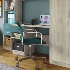 Garnero Arredamenti Camerette Colorate|Camerette In Legno-Cameretta per bambini completa con letto 120x190 cm rovere blu petrolio Alex Gihome®