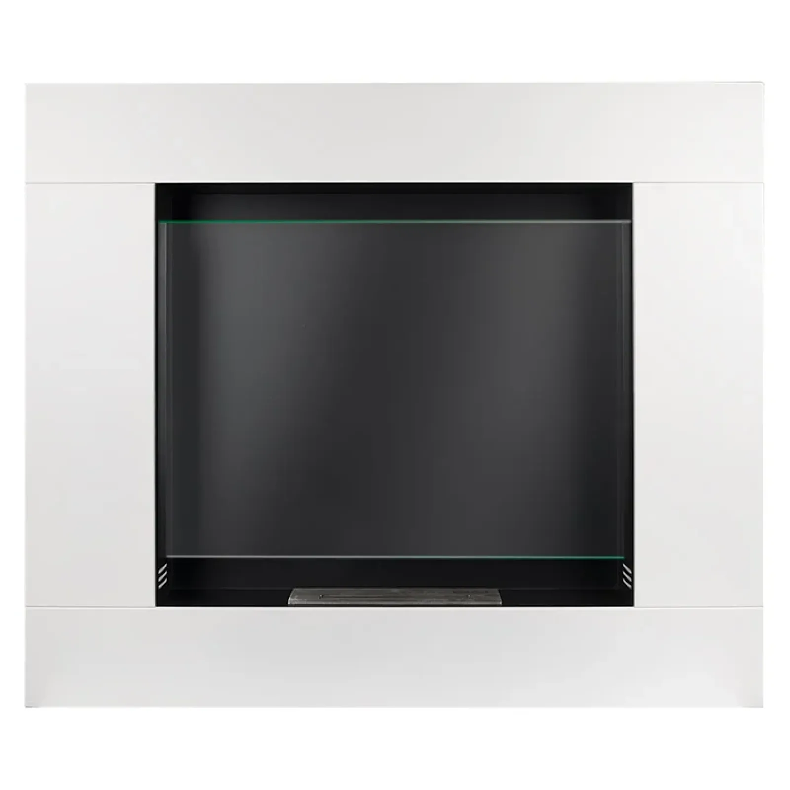 Garnero Arredamenti Camino Bioetanolo-Caminetto bioetanolo 105x90h cm da parete acciaio e vetro bianco Etna