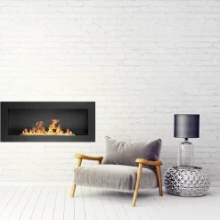Garnero Arredamenti Camino Bioetanolo-Caminetto 90x40cm bioetanolo Denny Gihome® Nero Opaco