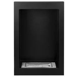 Garnero Arredamenti Camino Bioetanolo-Caminetto 39x61h cm bioetanolo da parete acciaio nero Bernina