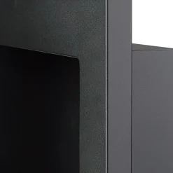 Garnero Arredamenti Camino Bioetanolo-Caminetto 90x40h cm bioetanolo con vetro Albert Gihome® Nero Opaco
