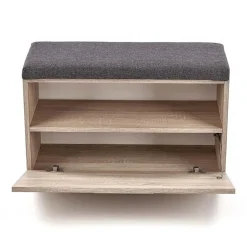 Garnero Arredamenti Scarpiere E Cassepanche|Scarpiere-Cassapanca scarpiera 70x45h cm da ingresso moderna rovere Viki