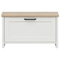 Garnero Arredamenti Scarpiere E Cassepanche|Scarpiere-Cassapanca scarpiera 85x49h cm 1 anta bianco frassinato Lars