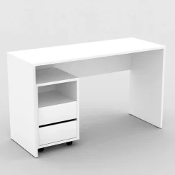 Garnero Arredamenti Cassettiere Ufficio|Cassettiera-Cassettiera ufficio 40x62h cm 2 cassetti bianco Callum Bianco Opaco