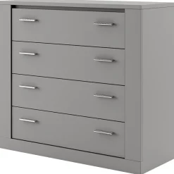 Garnero Arredamenti Cassettiera|Cassettiera-Cassettiera 100x90h 4 cassetti cm Ombra Grigio