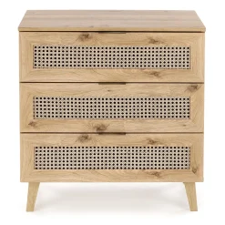 Garnero Arredamenti Cassettiera|Cassettiera-Cassettiera 80x85h cm 3 cassetti moderna rovere Sombra