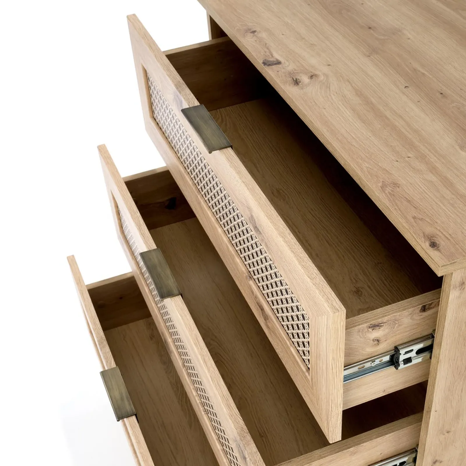 Garnero Arredamenti Cassettiera|Cassettiera-Cassettiera 80x85h cm 3 cassetti moderna rovere Sombra