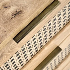 Garnero Arredamenti Cassettiera|Cassettiera-Cassettiera 80x85h cm 3 cassetti moderna rovere Sombra