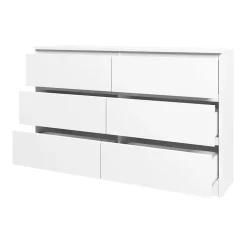 Garnero Arredamenti Comò|Comò-Cassettiera 120x77h cm 6 cassetti moderna  bianco Rotterdam Bianco Opaco