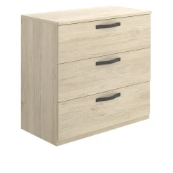 Garnero Arredamenti Comò|Comò-Cassettiera 70x72h cm 3 cassetti in legno Carlos