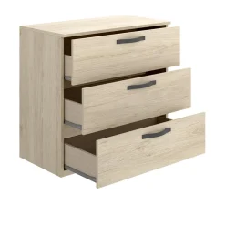 Garnero Arredamenti Comò|Comò-Cassettiera 70x72h cm 3 cassetti in legno Carlos