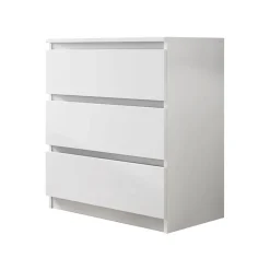 Garnero Arredamenti Comò|Comò-Cassettiera 70x77h cm 3 cassetti moderna bianco Rotterdam Bianco Opaco