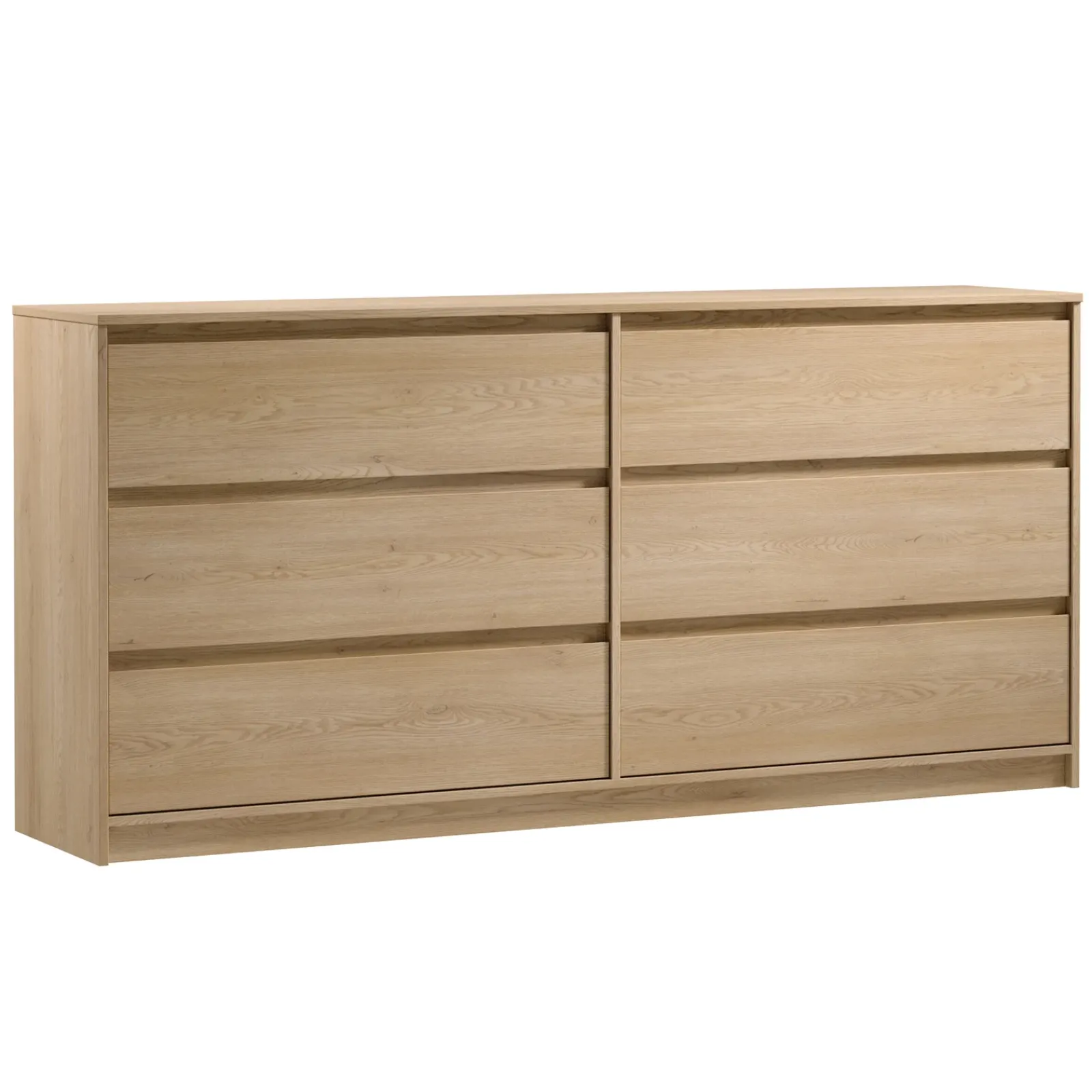 Garnero Arredamenti Cassettiera|Cassettiera-Cassettiera 181x87h cm 6 cassetti moderna rovere Funny