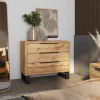 Garnero Arredamenti Comò|Comò-Cassettiera 100x83h cm 3 cassetti rovere Petra