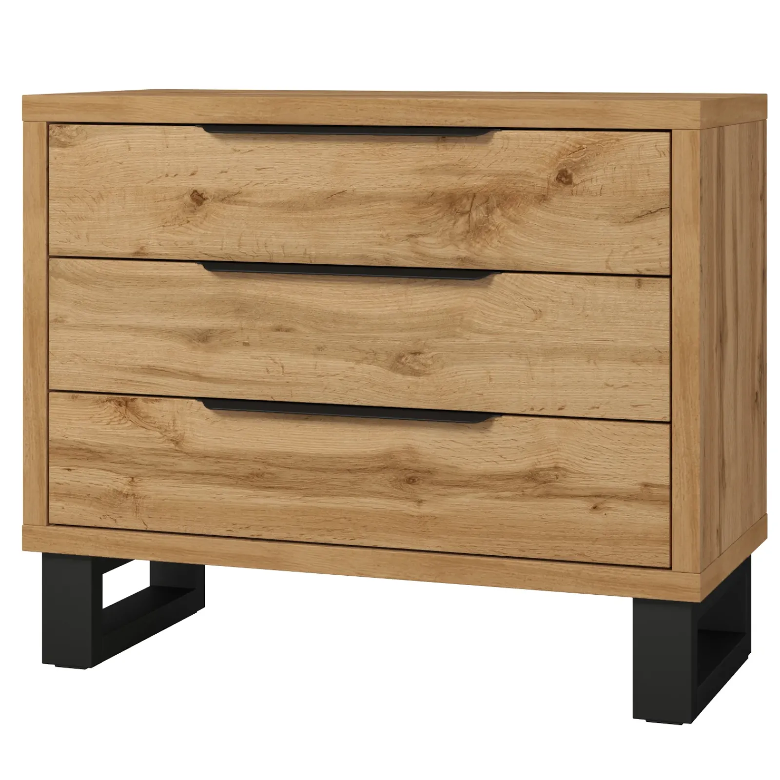 Garnero Arredamenti Comò|Comò-Cassettiera 100x83h cm 3 cassetti rovere Petra