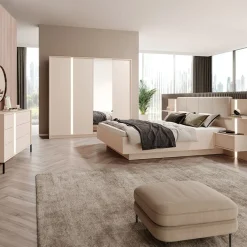 Garnero Arredamenti Comò|Comò-Cassettiera 134x82h cm 6 cassetti moderna  beige Jolly