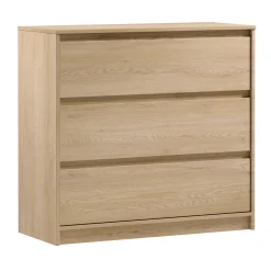 Garnero Arredamenti Cassettiera|Cassettiera-Cassettiera 92x87h cm 3 cassetti moderna rovere Funny