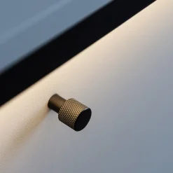 Garnero Arredamenti Cassettiera|Cassettiera-Cassettiera 101x115h cm 4 cassetti con LED grigio nero Luna