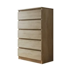 Garnero Arredamenti Comò|Comò-Cassettiera 70x112h cm 5 cassetti moderna Rotterdam Rovere