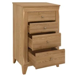 Garnero Arredamenti Cassettiera|Cassettiera-Cassettiera 72x116h cm 4 cassetti rovere scuro Lucca