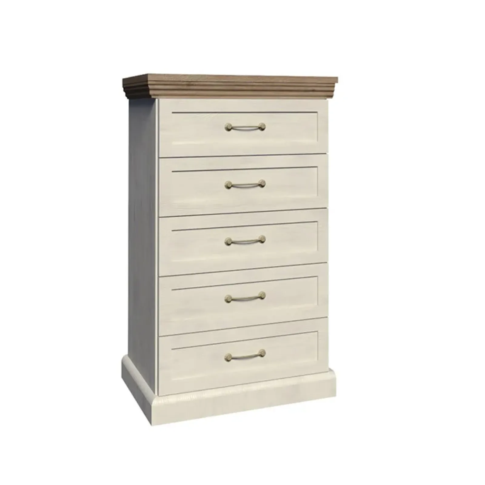 Garnero Arredamenti Cassettiera|Cassettiera-Cassettiera 57x98h cm 5 cassetti pino frassinato rovere Blend