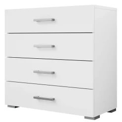 Garnero Arredamenti Cassettiera|Cassettiera-Cassettiera 77x74h cm design moderno 4 cassetti bianco Pastello