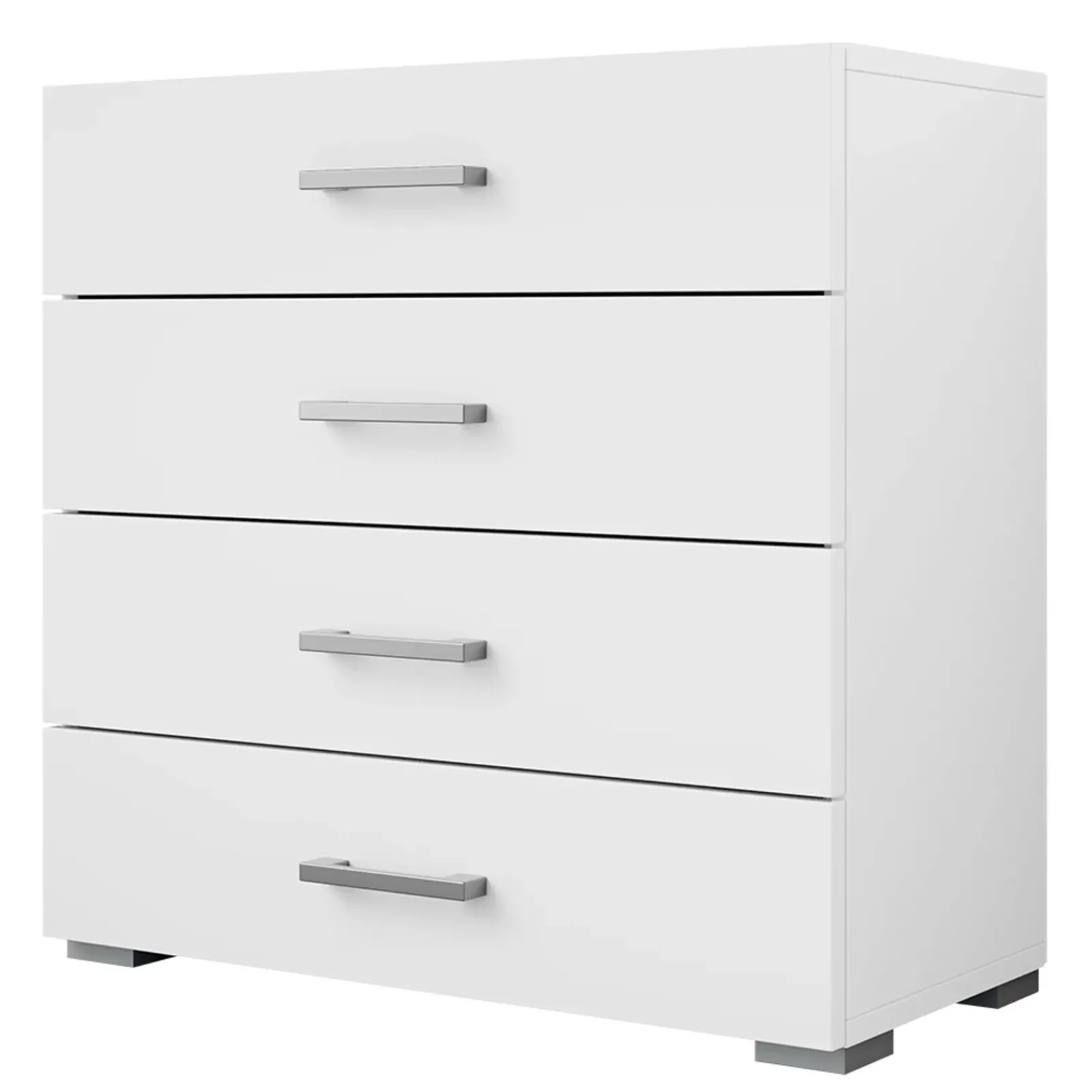 Garnero Arredamenti Cassettiera|Cassettiera-Cassettiera 77x74h cm design moderno 4 cassetti bianco Pastello