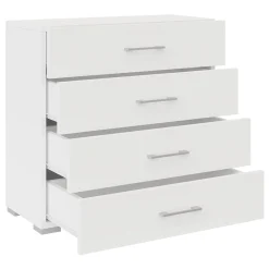 Garnero Arredamenti Cassettiera|Cassettiera-Cassettiera 77x74h cm design moderno 4 cassetti bianco Pastello