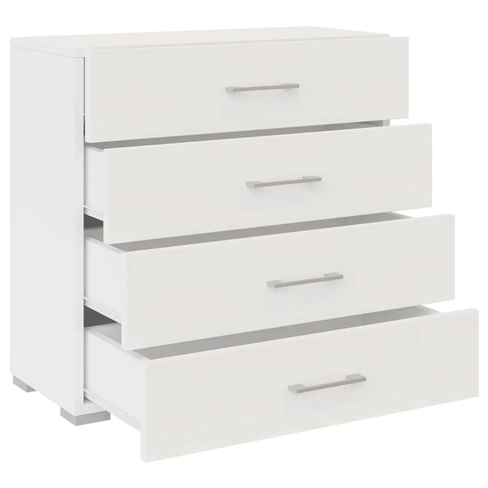 Garnero Arredamenti Cassettiera|Cassettiera-Cassettiera 77x74h cm design moderno 4 cassetti bianco Pastello