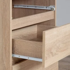 Garnero Arredamenti Cassettiera|Cassettiera-Cassettiera 160x77h cm moderna 6 cassetti Living Rovere