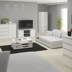 Garnero Arredamenti Cassettiera|Cassettiera-Cassettiera 120x120h cm moderna 10 cassetti bianco Living Bianco Opaco