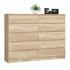 Garnero Arredamenti Cassettiera|Cassettiera-Cassettiera 160x120h cm moderna 10 cassetti Living Rovere