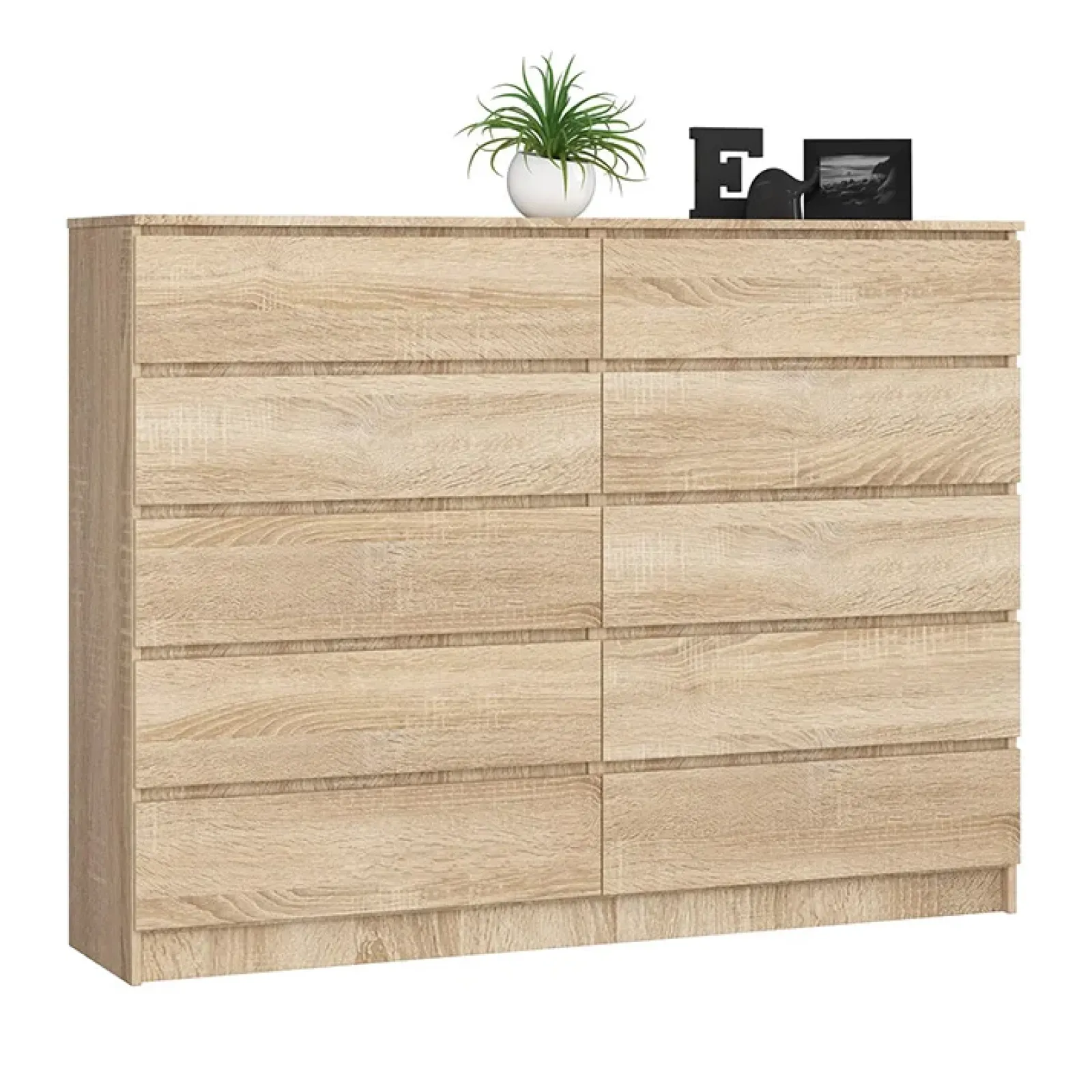 Garnero Arredamenti Cassettiera|Cassettiera-Cassettiera 160x120h cm moderna 10 cassetti Living Rovere