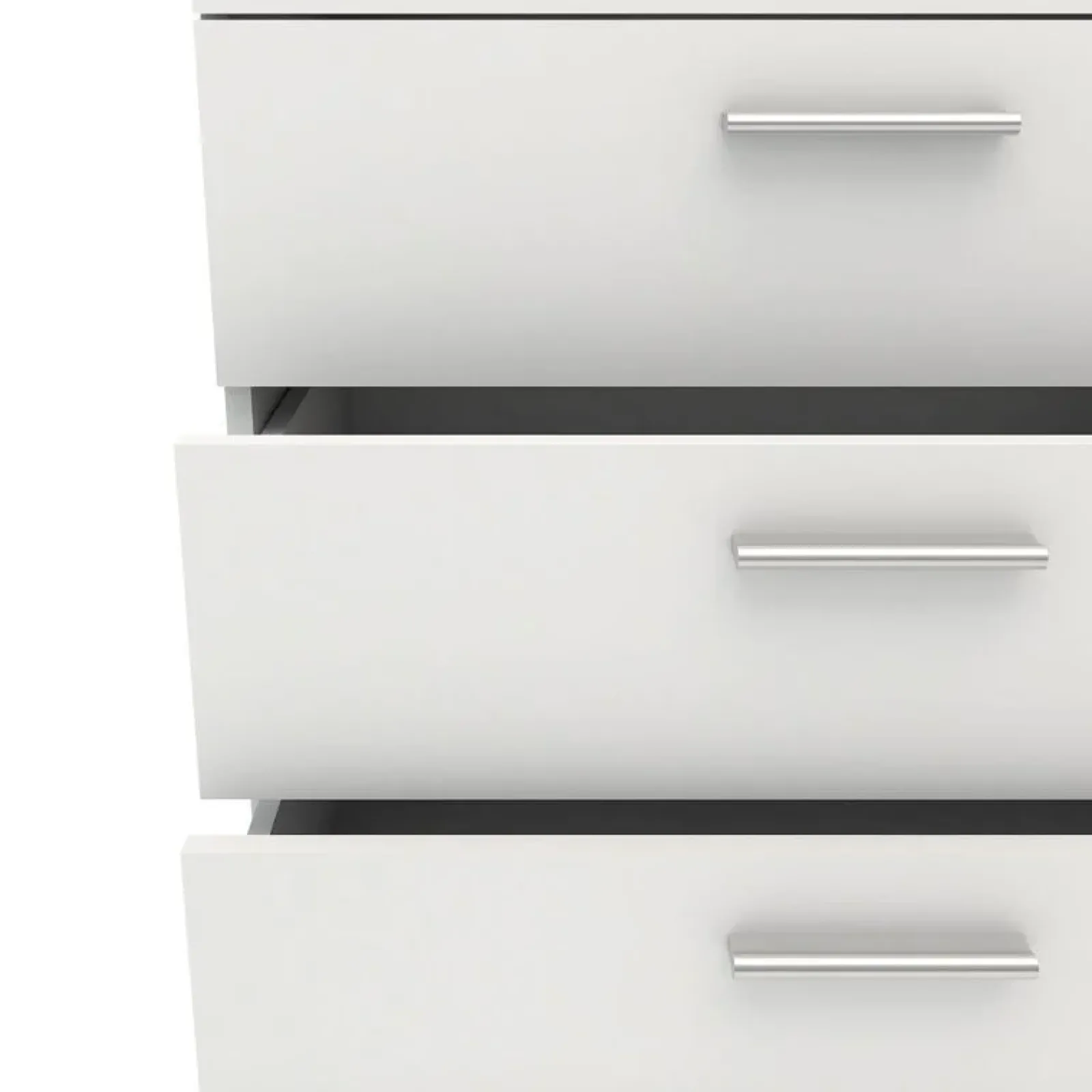 Garnero Arredamenti Cassettiere Ufficio|Cassettiera-Cassettiera 70x82h cm moderna 4 cassetti bianco opaco Debby Gihome®