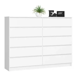 Garnero Arredamenti Cassettiera|Cassettiera-Cassettiera 160x120h cm moderna 10 cassetti bianco Living Bianco Opaco