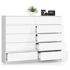 Garnero Arredamenti Cassettiera|Cassettiera-Cassettiera 160x120h cm moderna 10 cassetti bianco Living Bianco Opaco